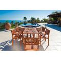 Vifah Malibu Outdoor 7-piece Wood Patio Dining Set with Stacking Chairs V187SET4